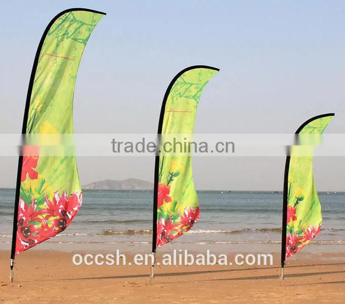 water drop shape beach flag