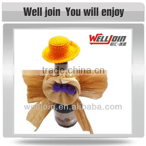 Promotional Cheap Plastic crochet bottle decoration