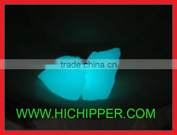 Colored glow in dark glass concrete