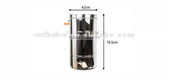 Two frames manual transparent plastic honey extractor