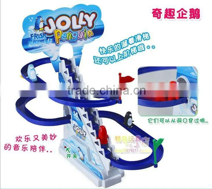 The little penguin climbing stairs electric children's educational toys