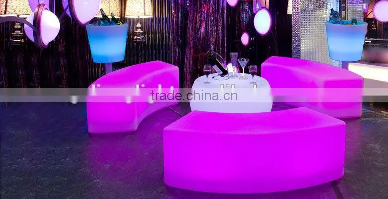 Commercial led circled glowing light chair led Furniture led table led chair General Use and No Folded Led Chair