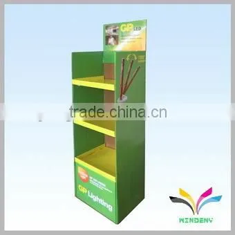 China supplier factory wholesale fancy customized floor tier rack cardboard display stand for greeting card