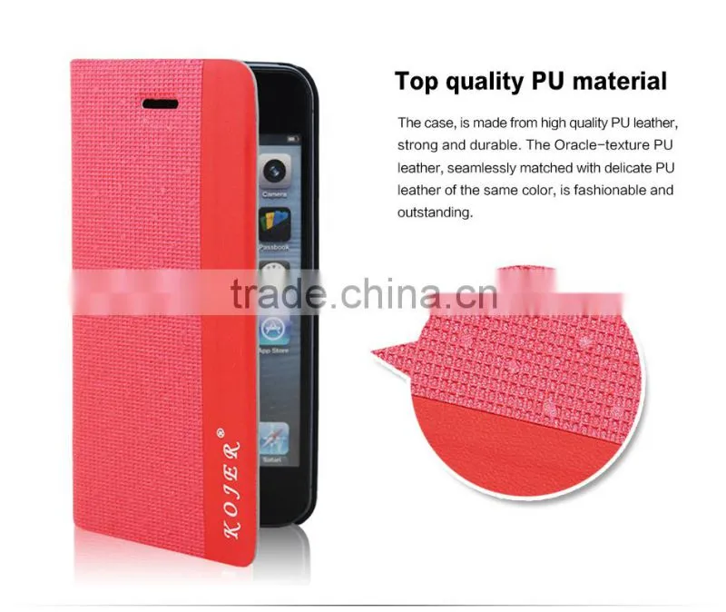 PU mobile leather case flip case with Card Slots inside for iPhone 6