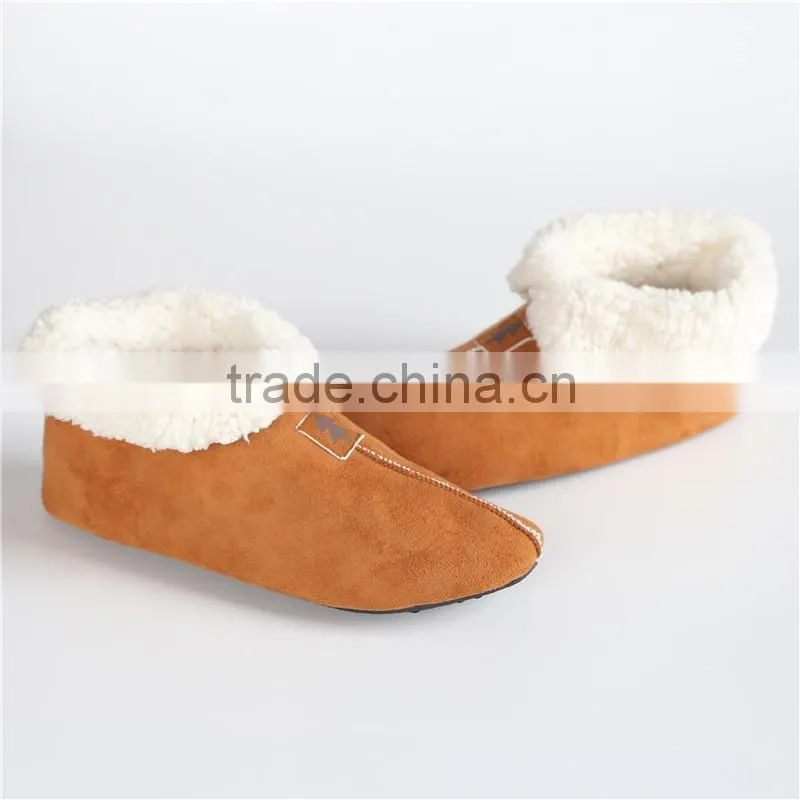 Women ankle slipper boots with shoe lace