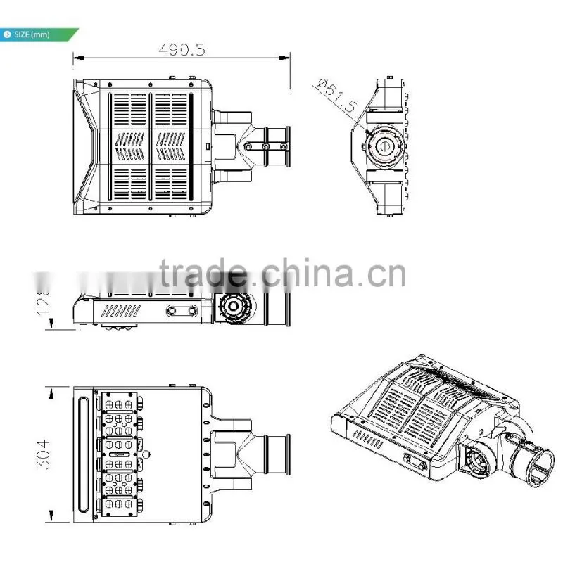 CE Rohs Adjustable Arm Meanwell Driver 100-140lm/W Different Beam Angle Modular Design 40W LED Street Light Manufacturer