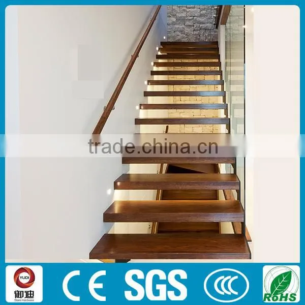 Foshan wood tread house floating stair