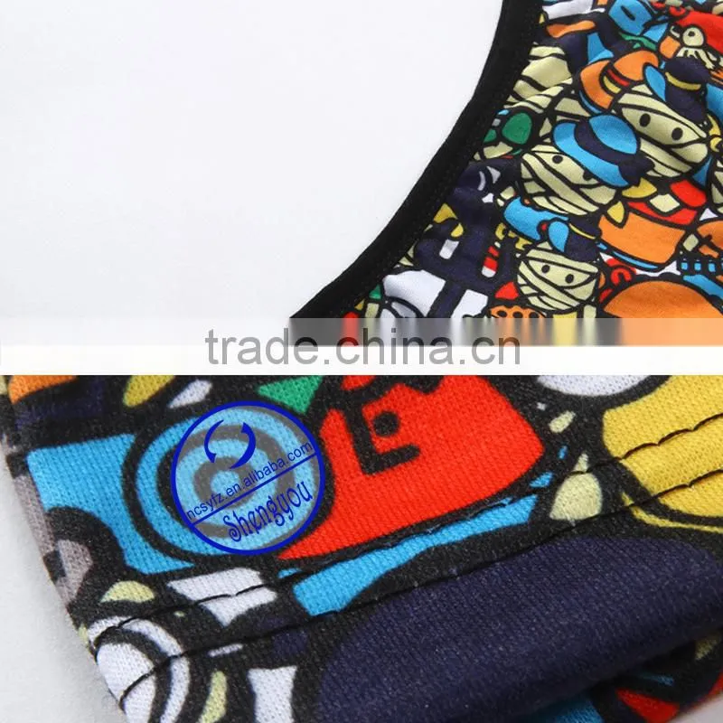 2015 fashion design 100 cotton mens full printed tank top