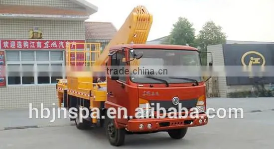 Yellow color Dongfeng 20m telescopic aerial working truck for sale