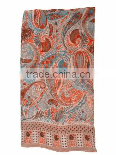 printed silk scarf shawl de chine