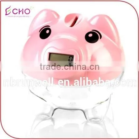 CHINA custom plastic coin football money bank,OEM kis factory make plastic electronic and digital football shape money banks