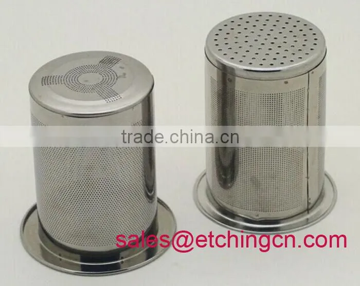 Top quality sleek contemporary design etching stainless steel infuser basket