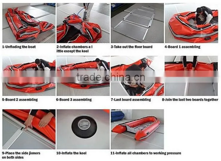 HEITRO 2016 hot sale 3.6m length aluminum cheap inflatable sport boat
