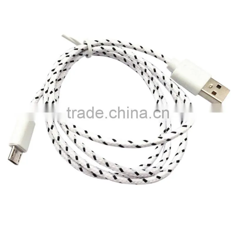 3m long woven braid phone usb charger data cable for nokia