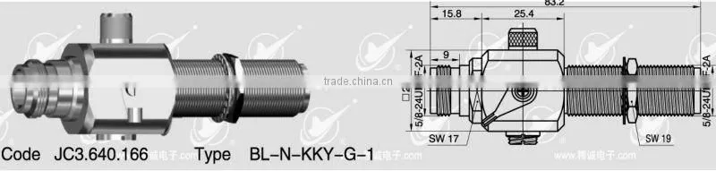 lightning arrestor, N female to female bulkhead