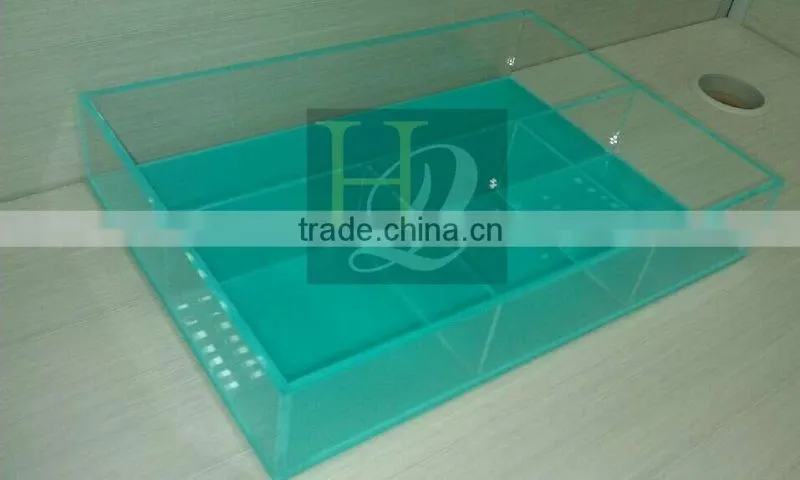 Green color acrylic material acrylic tray, acrylic box with insert