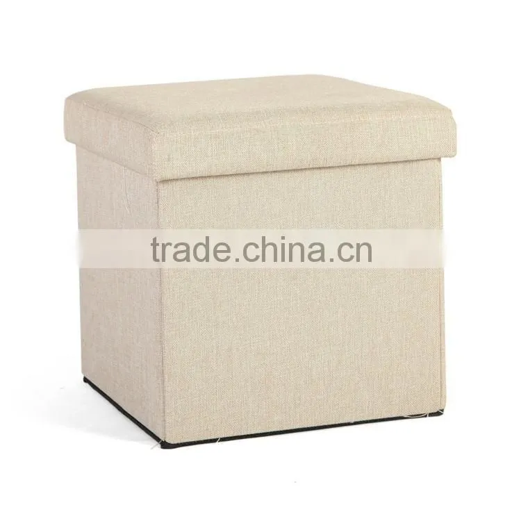 hot sale white leather cube ottoman