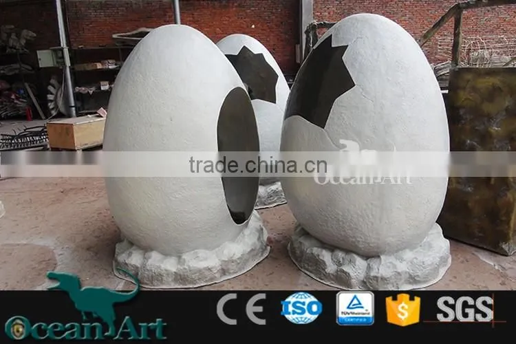 OA-1017 Fiberglass dinosaur eggs for taking photos