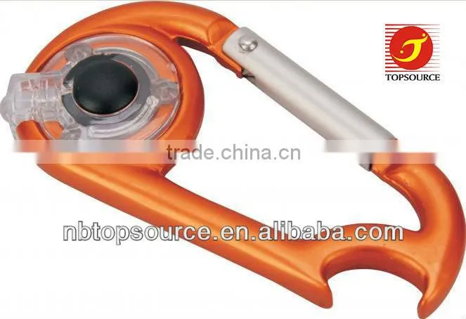 Aluminum Carabiner Clips With light and Bottle Opener