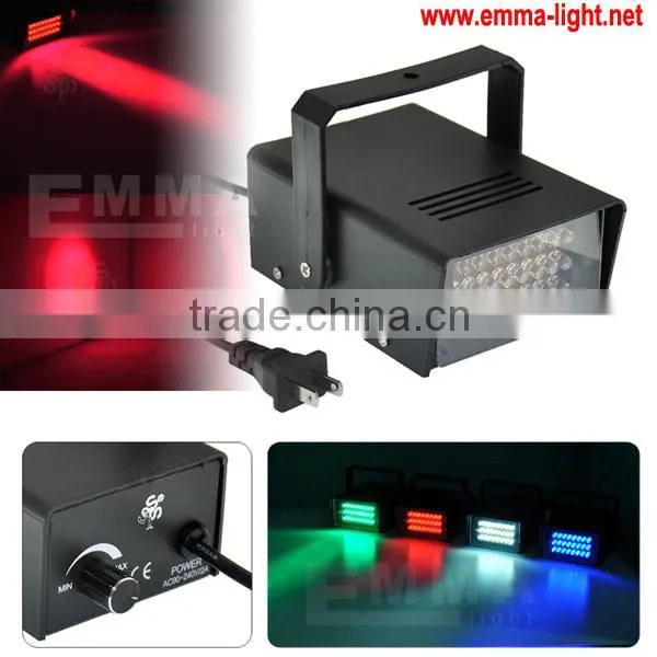 Operated DJ Disco Party Stage Lighting Effects Light 24 LED Mini Strobe Light