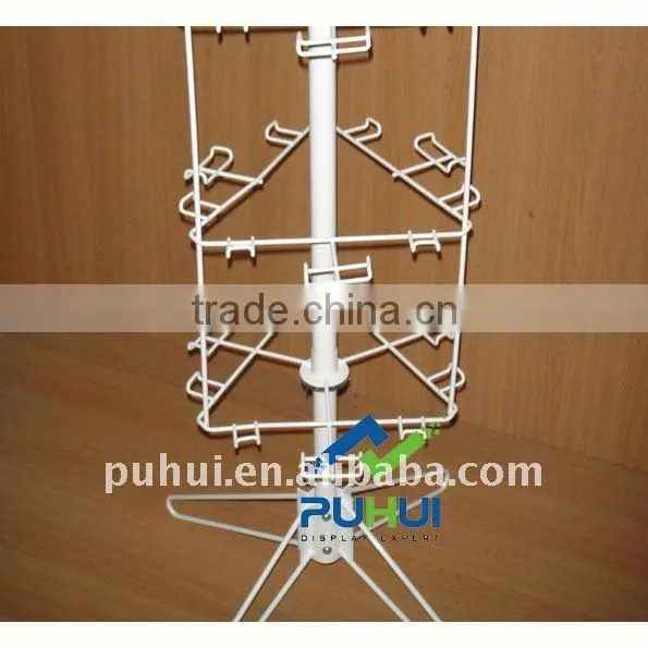 small space occupying metal revolving floor stickers display stand