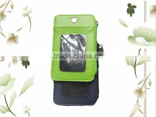Modern white Leather card holder for travel bags