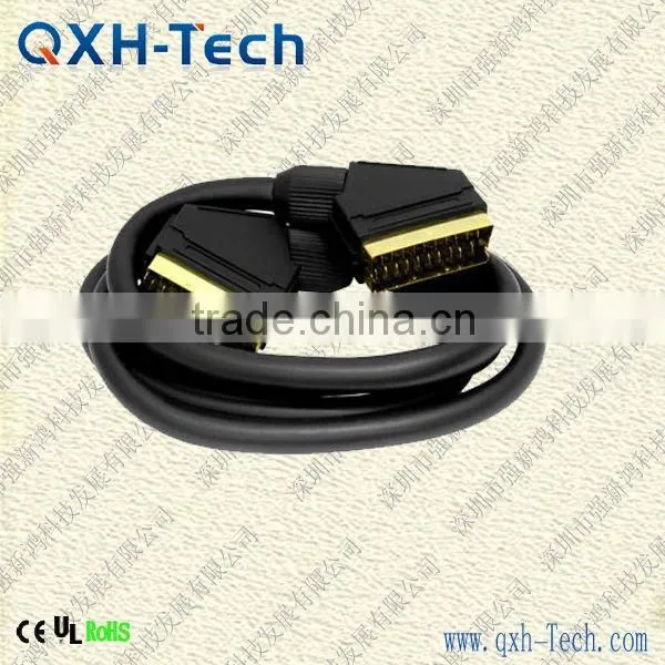 High-Quality Gold Plated 21pin Scart Cable