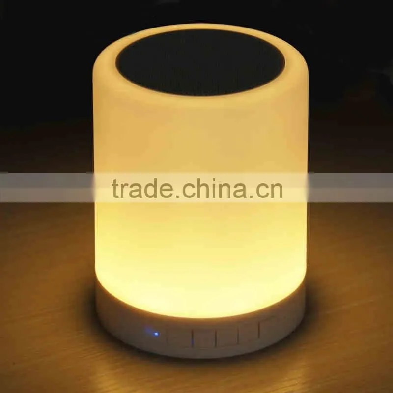 Rechargeable touch sensor LED color changing table lamp with blue tooth2272