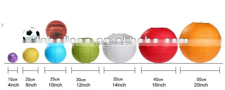 2016 Wholesale cheap paper lanterns Chinese round lanterns wedding paper lanterns