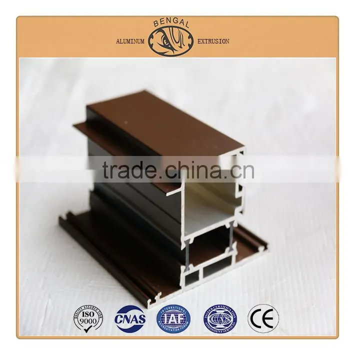 Powder Coated Finish Aluminum Thermal Break Profile Extruded for Windows and Doors