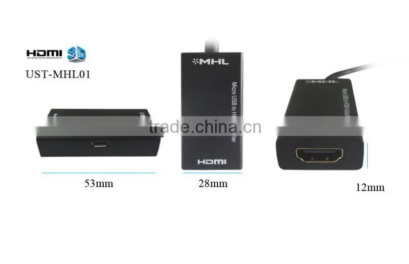 competitive price original /black MHLcable for galaxy s2 s3 s4 tv out cable
