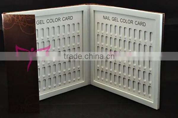 Luxury brown color 120 gel polish color card for show gel polish color