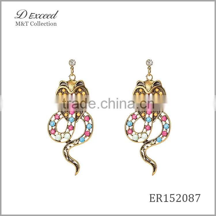 New Designs Ladies/Women's Vintage Jewellery Earrings Bohemian Style Cobra Gold/Silver Plating Drop Earrings