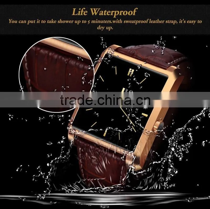 DM08 Smartwatch Luxury Leather IPS Business Wristwatch For Apple iPhone & Samsung Android Phone Luxury Bluetooth Smart Watch