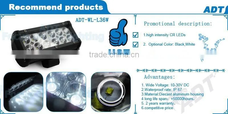 7Inch 36W CR-EE LED Work Light Flood Lamp Bar Driving Offroad 12-30V ATV SUV