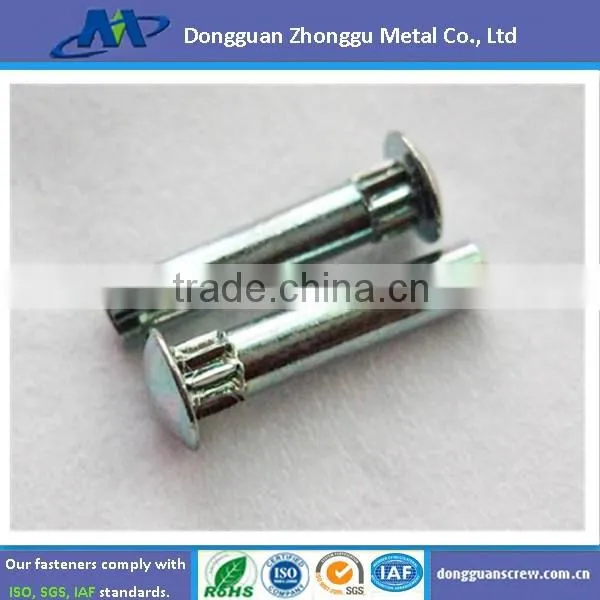 Stainless steel zinc plate metal rivet with washer