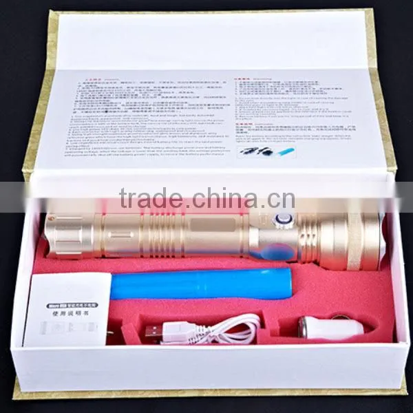 Aluminium police led flashlight With USB charger