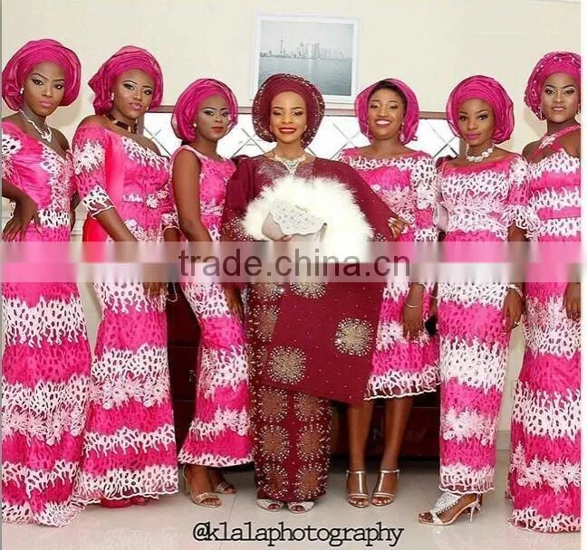 2016 high quality african tulle lace fabrics for asoebi/ nigeria bridal embroidered tulle lace fabric