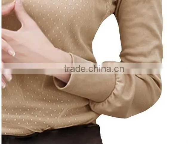 stand collar hotsales bracelet sleeve ladies blouse lace patch work blouse designs