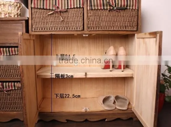 Manufacturers selling to Korean rural style furniture porch ark to receive contracted solid wood shoe ark store content ark