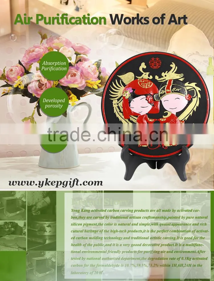 In the bedroom to purify the air, is good for sleep wooden handicraft activated carbon wedding decoration