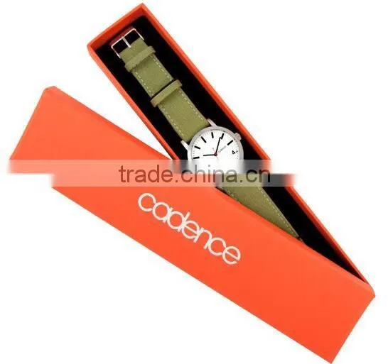 Custom Luxury watch box cardboard paper flock pillow