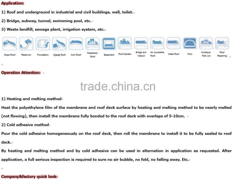 Building waterproofing materials torch applied sbs modified asphaltic membranes Weifang Fuhua