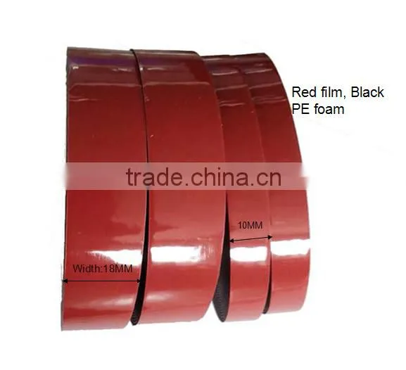 1.0mm Double-sided PE Foam Tape with red /green film
