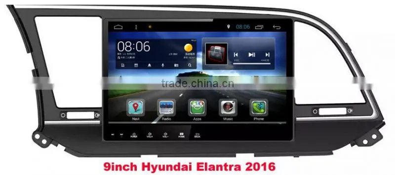 Quad Core Android CAR RADIO DVD for HYUNDAI ELANTRA 2016 with wifi,bluetooth,16g inand IGO MAP