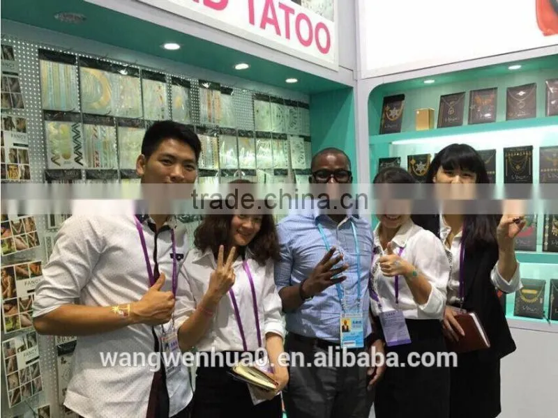 2016 High Quality Metal Fashion Wholesale Price waterproof temporary Gold And Sliver Stickers Tattoos