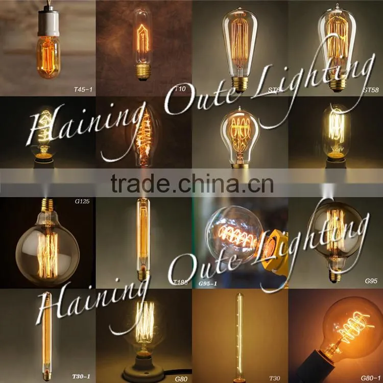 C35 vintage edison candle filament light bulb E14, FC35 incandescent candle bulb