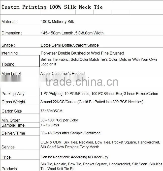 fashion design polyester / silk ties