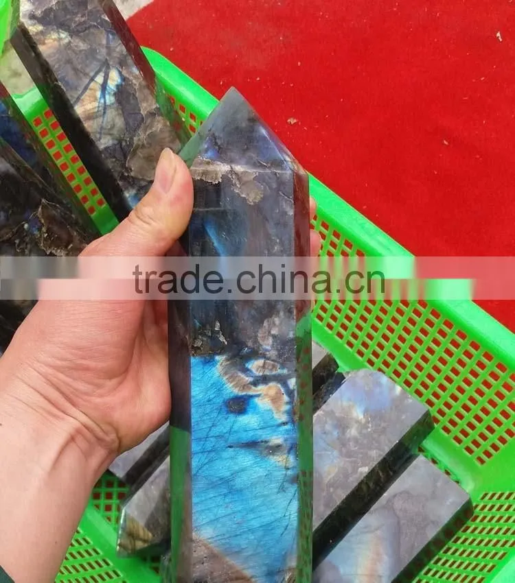 large natural labradorite wands crystal point with blue flash for sale