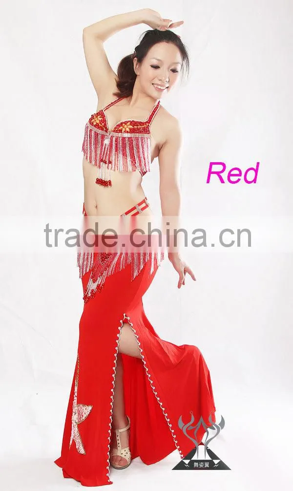 Sexy Long Belly Dance Skirt for Performance